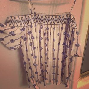 Hang off the shoulder summer blouse